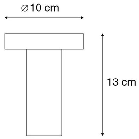 Moderne plafondlamp goud 13 cm - Facil Design, Modern E27 cilinder / rond Binnenverlichting Lamp
