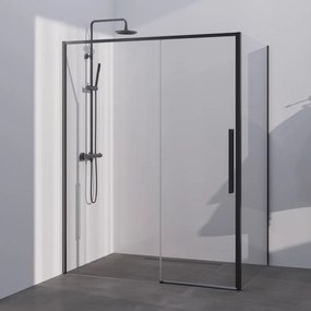 Brauer Season douchecabine met schuifdeur 140x90cm gunmetal