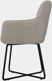 Eetkamerstoel - Arne - stof Bjorn grof geweven creme