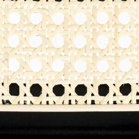 Zuiver Jort Lage Retro Barkruk Met Rotan Zwart