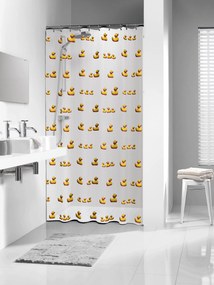 Sealskin douchegordijn Duckling PEVA geel print 180x200 cm