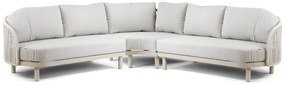 Hoek loungeset 5 personen Aluminium/rope Taupe  Santika Furniture Santika