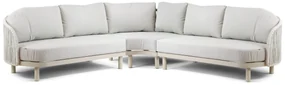 Hoek loungeset 5 personen Aluminium/rope Taupe Santika Furniture Santika