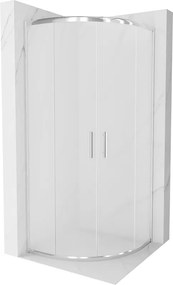 Mexen Rio halve ronde douchecabine 70 x 70 cm, matglas, chroom - 863-070-070-01-30