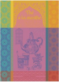 Jacquard theedoeken The Menthe Rose, 4-delig