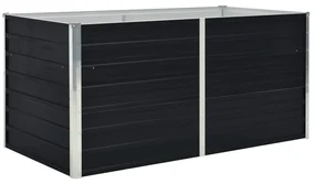 vidaXL Plantenbak verhoogd 160x80x45 cm gegalvaniseerd staal antraciet