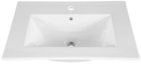 Comad Aruba White badkamermeubel 60cm met witte wastafel en kraangat eiken/wit