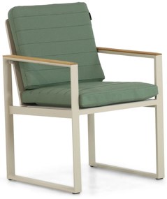 Tuinstoel Aluminium/Teak Taupe-naturel-bruin Lifestyle Garden Furniture Faro