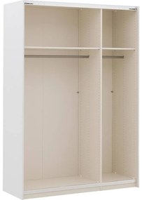 Goossens Kledingkast Easy Storage Sdk, 153 cm breed, 220 cm hoog, 1x 3 paneel glas schuifdeur li en 1x 3 paneel spiegel schuifdeur re