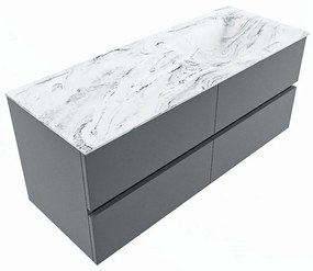 Mondiaz Vica DLux badmeubel 120cm plata 4 lades met wastafel glace rechts 1 kraangat