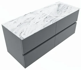 Mondiaz Vica DLux badmeubel 120cm plata 4 lades met wastafel glace rechts 1 kraangat