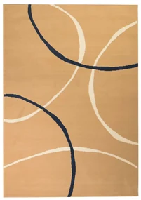 vidaXL Vloerkleed modern cirkel ontwerp 120x170 cm bruin
