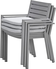 Garden Impressions Amarillo tuinstoel taupe - 4 stuks