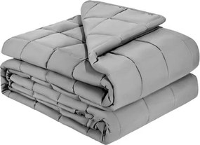 VEVOR verzwaarde deken, 9 kg therapiedeken 2235 x 2640 mm, kingsize, zware deken met glasparels, het hele jaar door te gebruiken, geschikt voor volwassenen van 90-113 kg, angst- en stressverlichting, grijs
