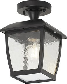 Klassieke plafondlamp zwart IP44 - Leuven