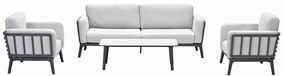 Garden Impressions Sentosa loungeset 4-delig - donker grijs