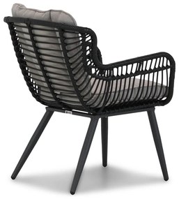 Tuinset 6 personen 230 cm Wicker/Aluminium/Aluminium/wicker Zwart Coco Azzano/Villagio