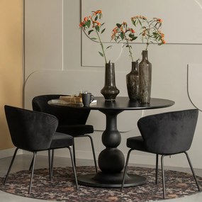 BePureHome Admit Eetkamerstoel Zwart Velvet