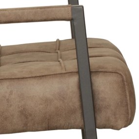 Eetkamerstoel - Jupiter - stof Cowboy retro lederlook taupe