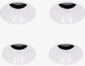 Pack Van 4 Inbouw Led Downlights Zonder Rand, Trimless, Rond Ø3,6 Cm In Aluminium Orelva Warm Wit 2700k & Wit & 3 W & 38º - Sklum