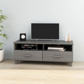 vidaXL Tv-meubel 106x40x40 cm massief grenenhout lichtgrijs