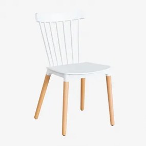 Set Van 4 Royal Eetkamerstoelen Wit - Sklum