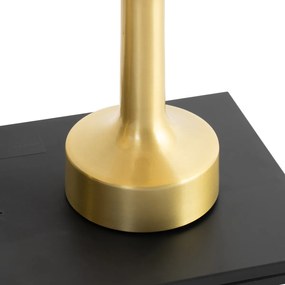 Set van 2 tafellampen goud met beige RGBW oplaadbaar - Elise