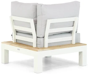 Loungeset 6 personen Aluminium/teak Wit Lifestyle Garden Furniture Ravalla/Seaside