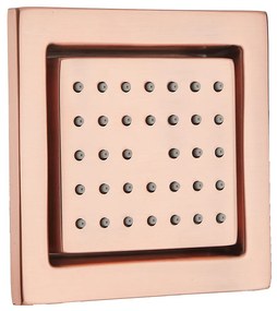 Saniclear Copper inbouw massage jet vierkant geborsteld koper