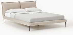 Gestoffeerd bed Amelia van teddy bouclé