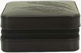 Kunstleren/fluwelen sieradendoos Boho met spiegel