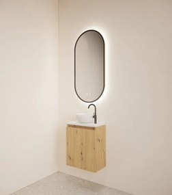 Gliss Design Echo toiletmeubel 40cm artisan eiken met toppaneel wit mat