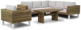 Dining Loungeset 6 personen Teak Old teak greywash Lifestyle Garden Furniture Seashore/Brighton