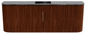 Mondiaz Joya DLux 115cm toiletmeubel ronding links/rechts ruby met wastafel faye midden 1 kraangat lava