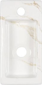 Saqu fontein met kraangat links 36x18x9cm Carrara