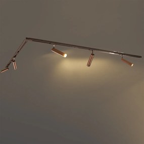 Modern railsysteem met 5 spots donker brons 1-fase GU10 35mm - Iconic Jeana Luxe