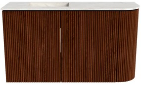 Mondiaz Joya DLux 70cm toiletmeubel ronding rechts ruby met wastafel faye links 1 kraangat ostra
