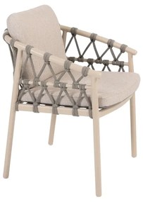 Taste by 4 Seasons Piacenza tuinset met Prado tafel 160 cm keramiek Tuinstoel   beige weerbestendig