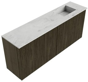 Mondiaz Joya DLux 100cm toiletmeubel shadow met wastafel faye rechts zonder kraangat opalo