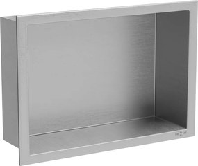Mexen X-Wall-R inbouwplank met flens 30 x 20 cm, inox - 1910302010