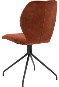 Goossens Eetkamerstoel Hera koper velvet stof leuning, modern design