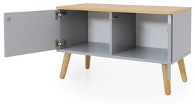 Tenzo Dot Schoenenkast Bankje Mat Grijs - 79x37x48cm.