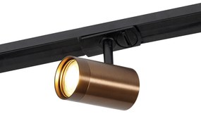 Modern 1-fase railsysteem met 5 Spot / Opbouwspot / Plafondspots donkerbrons - Jeana Modern GU10 Binnenverlichting Lamp