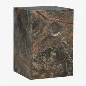 Set Van 2 Nachtkastjes 35x35 Cm In Natuurlijke Aluret-steen Groen Marmer Forest - Sklum