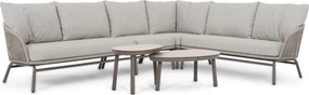 Hoek loungeset 6 personen Rope Taupe  Coco Livo