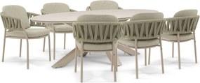 Tuinset 6 personen  Rope Zand/Beige 4 Seasons Outdoor Calma/Lunea