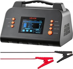 VEVOR Smart Acculader 30 A 6/12/24 V voor LiFePO4 loodzuuraccu's, lader voor auto's, campers, vrachtwagens en boten, met 7-traps laadproces, pulsontzwaveling, LCD-display en overspannings- en omgekeerde polariteitsbeveiliging.