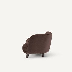 Dormeuse in linnen fluweel, Rosebury, ontwerp door Emmanuel Gallina