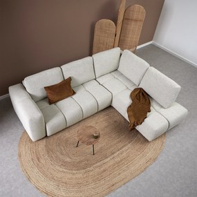 Slaapbank Met Hoek Beige Rechts