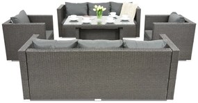 Roma Apetito 8 Tuinpunt antraciet technorattan tuinmeubelen